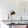 Opviq Lámpara de mesa Negro y Dorado